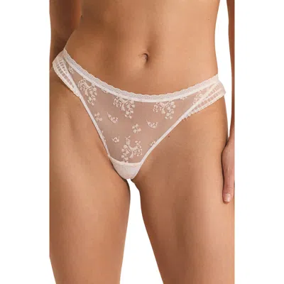 Etam Harmonie Embroidered Tulle Bralette In White