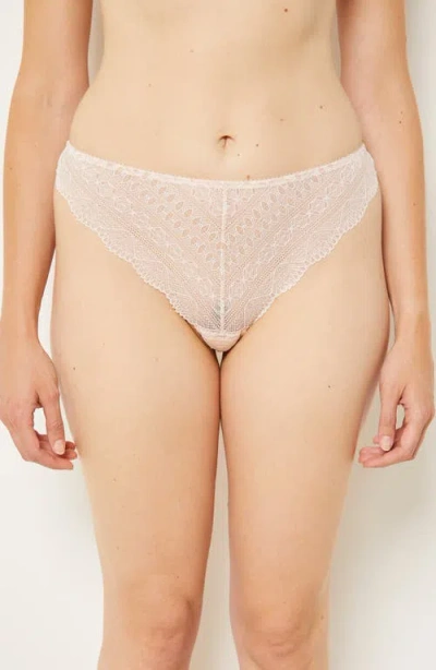 Etam Idole Lace Tanga In Powder Pink