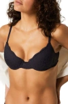 Etam Idole No. 4 Underwire Demi Bra In Anthracite