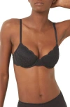 Etam Idole No. 4 Underwire Demi Bra In Black