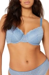 Etam Idole No. 4 Underwire Demi Bra In Blue Green