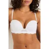 Etam Idole Underwire Bandeau Push-up Bra In White