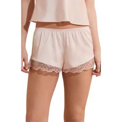 Etam Infusion Lace Trim Sleep Shorts In Pink