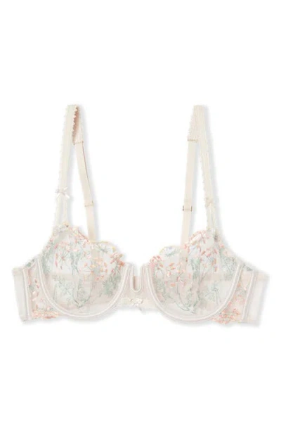 Etam Infusion N*9 Embroidered Underwire Balconette Bra In Multi