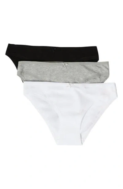 Etam Jack 3-pack Bikini Panties In Grey Multicolor