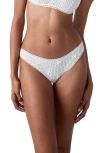 Etam Jasmin Embroidered Tulle Tanga Panties In Ecru