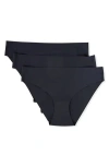 Etam Jessy 3-pack Bikinis In Black