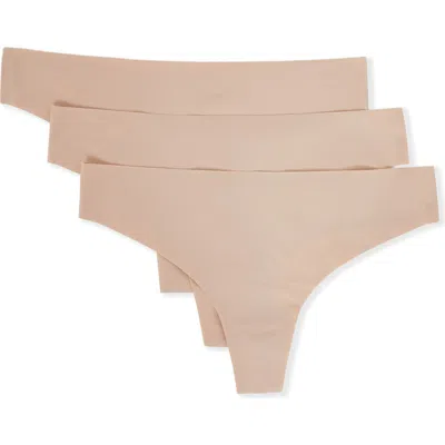 Etam Jessy 3-pack Thongs In Linen