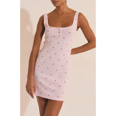 Etam Katell Pointelle Cotton Nightgown In Pink