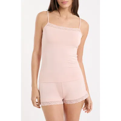 Etam Kitty Lace Trim Camisole In Pink