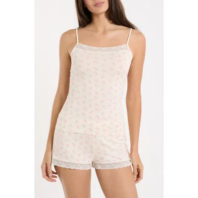 Etam Kitty Lace Trim Camisole In White