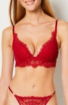Etam La Chamade Chain Link Underwire Bra In Red