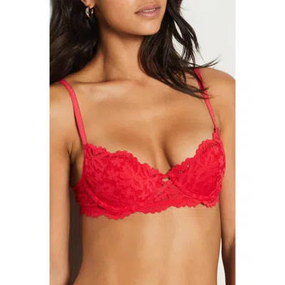 Etam Legende Underwire Demi Bra In Red