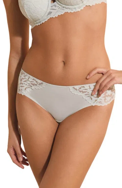 Etam Lengende Lace Trim Panties In Gray