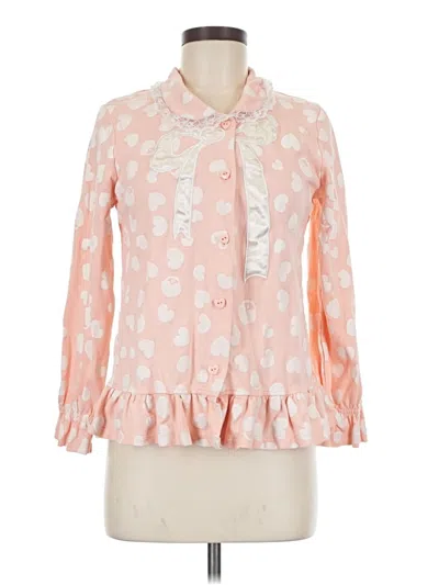 Pre-owned Etam Long Sleeve Blouse In Pink