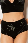 Etam Magique Beaded Sequin Boyleg Panties In Black