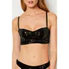 Etam Magique Beaded Sequin Underwire Bra