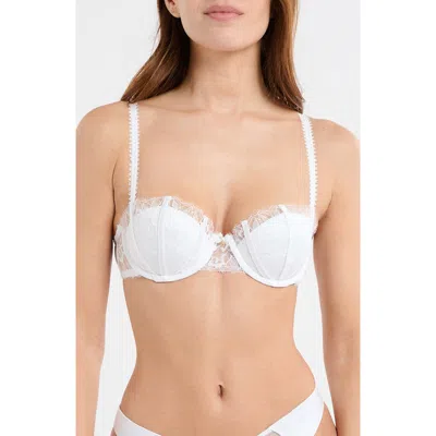 Etam Mascarade Push-up Balconette Bra In White