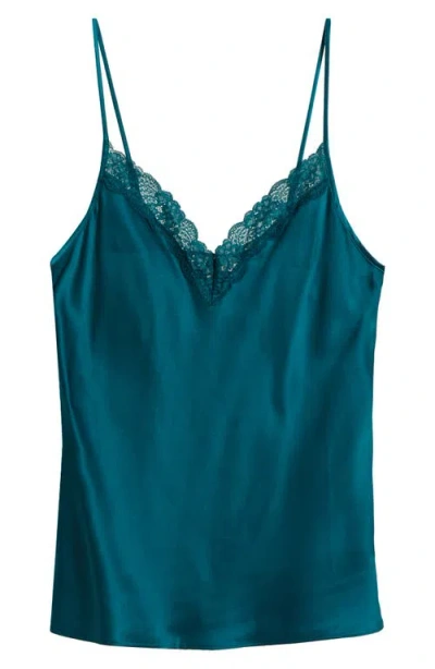 Etam Milky Silk Camisole In Anise Absinthe