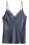 Etam Milky Silk Camisole In Anthracite