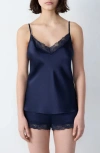Etam Milky Silk Camisole In Blue