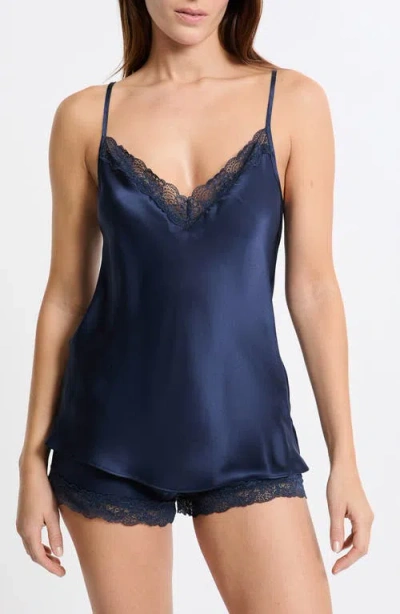 Etam Milky Silk Camisole In Blue