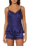 Etam Milky Silk Camisole In Indigo