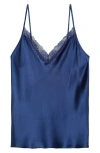 Etam Milky Silk Camisole In Night Blue
