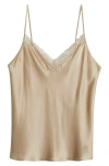 Etam Milky Silk Camisole In Pink Salmon