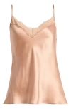Etam Milky Silk Camisole In Powder Pink