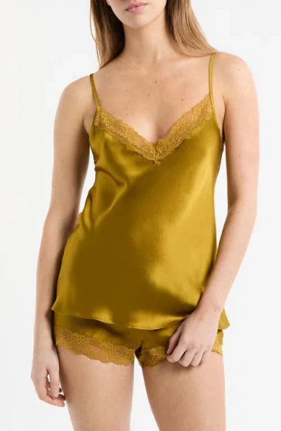 Etam Milky Silk Camisole In Yellow