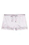 Etam Milky Silk Pajama Shorts In Grey
