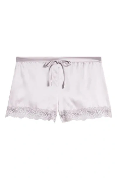 Etam Milky Silk Pajama Shorts In Grey