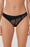 Etam Mysterieuse Lace Trim Panties In Black