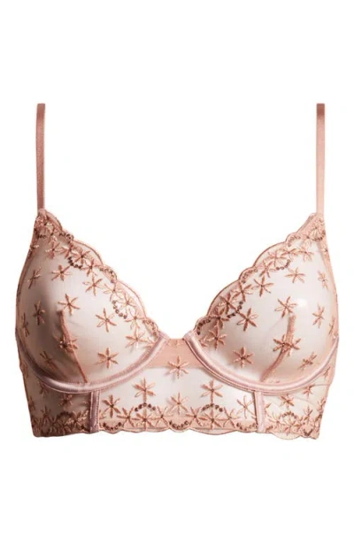 Etam Nacre Underwire Balconette Bra In Blush