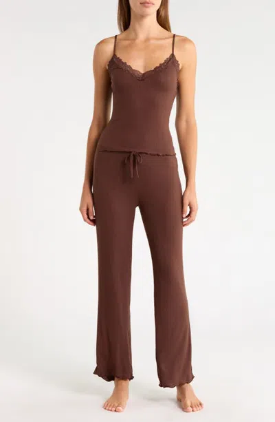 Etam Nettie 2-piece Pajama Set In Brown
