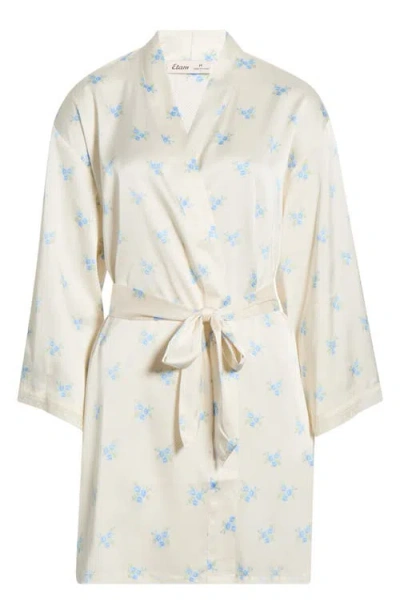 Etam Noreen Floral Satin Wrap In Multi