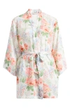 Etam Orchidee Deshabille Lace Trim Robe In Multi