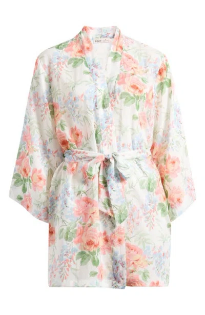 Etam Orchidee Deshabille Lace Trim Robe In Multi