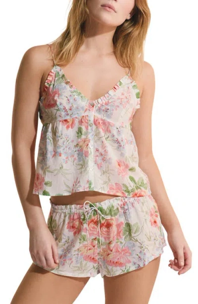 Etam Orchidee Pajama Top In Multi