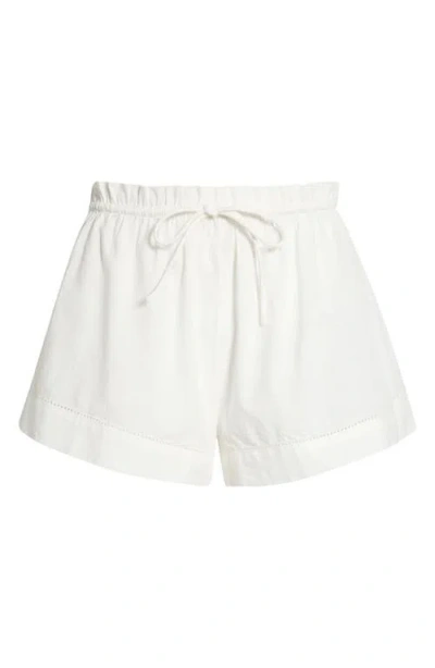 Etam Orphee Cotton Pajama Shorts In Neutral