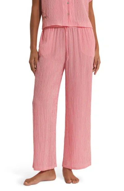 Etam Oselia Wide Leg Pajama Pants In Brown