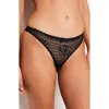 Etam Panama Lace Thong In Black