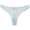 Etam Panama Lace Thong In Blue
