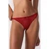 Etam Panama Lace Thong In Cardinal