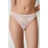 Etam Panama Lace Thong In Pink
