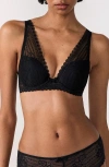 Etam Panama N°3 Underwire Triangle Bra In Black
