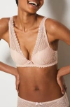 Etam Panama N°3 Underwire Triangle Bra In Pink