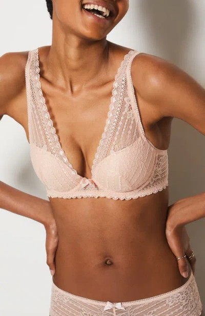Etam Panama N°3 Underwire Triangle Bra In Pink