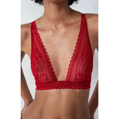 Etam Panama Sheer Lace Contour Bra In Gold